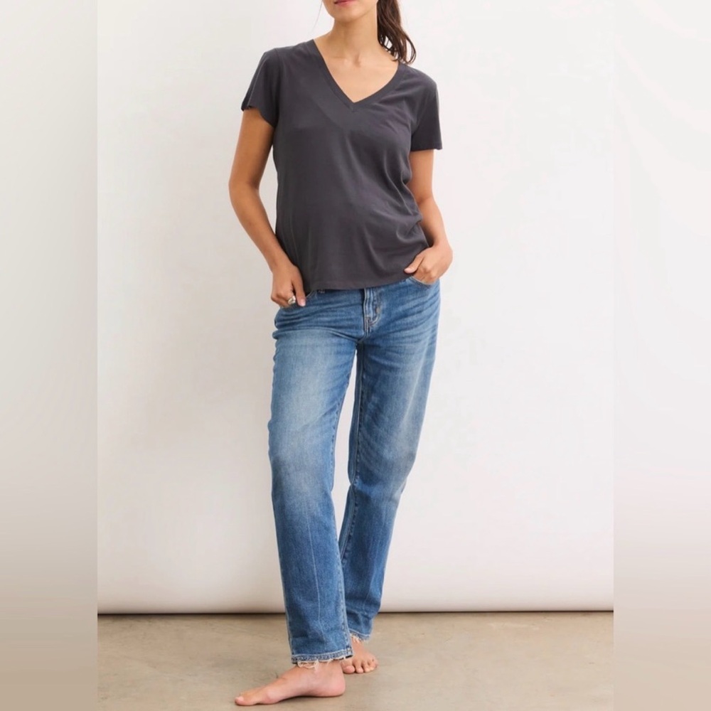 Hatch maternity Women's Straight Leg Blue Jeans 29 boyfriend